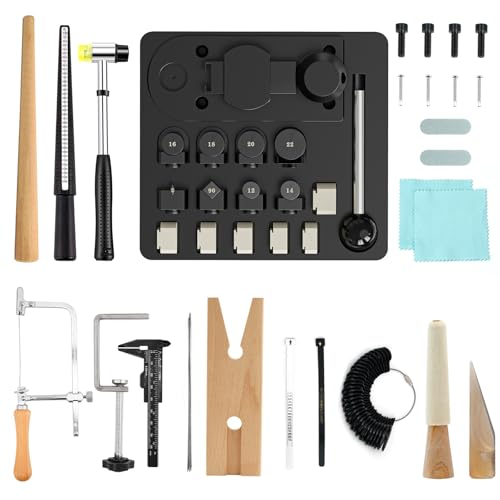 GAXPAK Ringbiegemaschinen, Ringbiegewerkzeug Schmuck Machen Werkzeuge, Löffel Ring Maker Machine Schmuckherstellung Kit mit Nylon Stirbt, Ring Mess-Set Ring Making Kit komplette Ring bender Tool GAXPAK Ringbiegemaschinen, Ringbiegewerkzeug Schmuck Machen Werkzeuge, Löffel Ring Maker Machine Schmuckherstellung Kit mit Nylon Stirbt, Ring Mess-Set Ring Making Kit komplette Ring bender Tool von GAXPAK