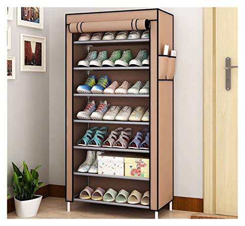 GAXQFEI Schuhregal Schuhregal Turnschuhe Ständerfuß Rack-Bewegliches Raumspar Startseite Dorm Stand-Halter Metallschuhregal Mit Handlauf/Zipper 2 von GAXQFEI