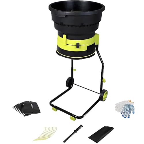 Elektrischer Laubmulcher/-häcksler, 2500 W, 8000 U/min Häcksler, inkl. Aufbewahrungstasche für einfache Wartung, für die Hofreinigung, Gartenlaub 60MPowerCord von GAYAYAS