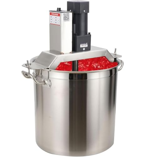 GAYAYAS 40-Liter-Mixtopf Mit Elektrischem Rührwerk, Kommerzielle Rührmaschine Für Soßen Mit Doppelrührpaddel, Zum Erhitzen Von Marmelade Und Zum Automatischen Kontinuierlichen Rühren von GAYAYAS