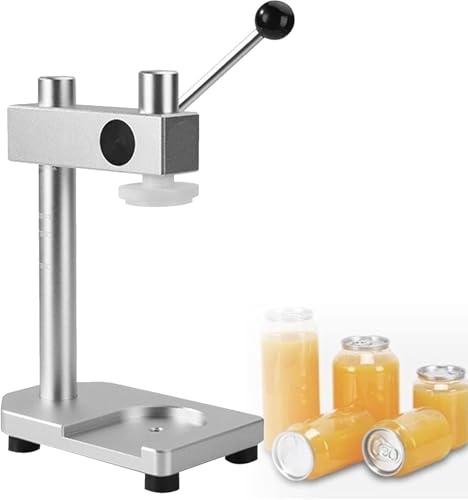 GAYAYAS Soda-Dosen-Versiegelungswerkzeug, manuelle Becher-Versiegelungsmaschine, höhenverstellbar, Höhe von 30–170 mm und Durchmesser von 51 mm (2,2 Zoll), für Aluminium- und Kunststoffdosen,Silver von GAYAYAS