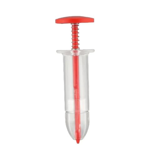 GAYCLG Handheld Seed Planter Mini Aussaat Samen Spender Manuelle Sämann Samen Pflanzer Werkzeug Samen Präzision Gartenarbeit Werkzeug Spritze Handheld Seeder(Red) von GAYCLG