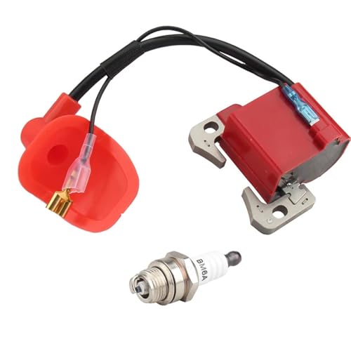 GAYCLG Zündungskabel Rote ZÜNDSPULE Für 43cc 47cc 49cc Mini Quad Pocket Dirt Bike ATV 2-Hub Motor Teil Mit Zündkerze Ignition Coil(Spark Plug Coil red) von GAYCLG