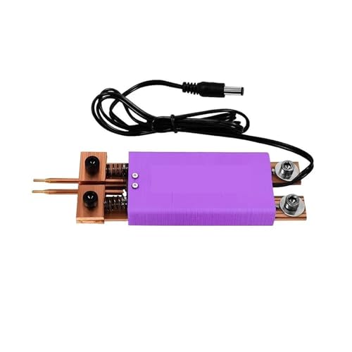 Kunststoff Schweißgerät Punktschweißstift Integrierter Punktschweißer Handgehalten mit automatischem Auslöser für 18650-Batterie-Triggerschweiß Schweißer(Purple) von GAYCLG