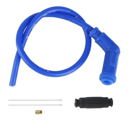 Zündungskabel Lridium Kabel Zündkerze Motorrad Lgnition Spule Universal Für Dirt Bike Racing Go Kart ATV Roller Moto Ignition Coil(120 angle Blue) von GAYCLG