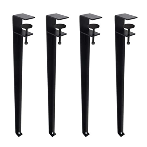 GArcan 4er-Pack Klemmbare Möbelbeine, robuste Tisch- und Stuhlbeine, F-förmige, verstellbare Esstischbeine, Beistelltisch-Stützbeine, Tischbeine ohne Bohren (Höhe: 40 cm, Schwarz) von GArcan