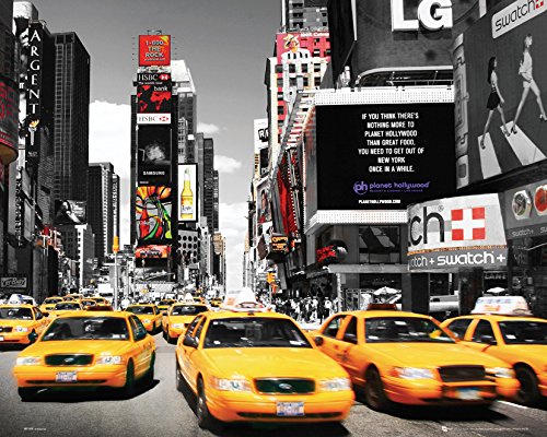 GB Eye 40 x 50 cm Times Square Yellow Cabs New York Mini-Poster, Mehrfarbig von GB eye