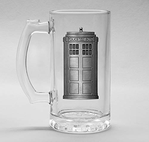 GB eye Doctor Who Tardis Bierkrug aus Glas, 500 ml von GB eye