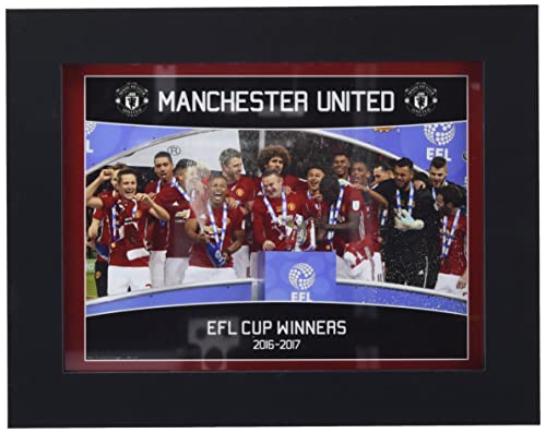 GB Eye "Manchester United, EFL Cup Winners 16/43,2 cm Gerahmter Druck, mehrfarbig, 20 x 15 cm von GB Eye Limited
