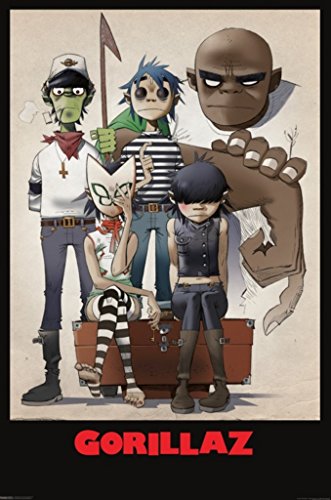 GB Posters Gorillaz (All Here) Maxi Poster 61 x 91.5 cm, PP32465, Mehrfarbig von Pyramid America