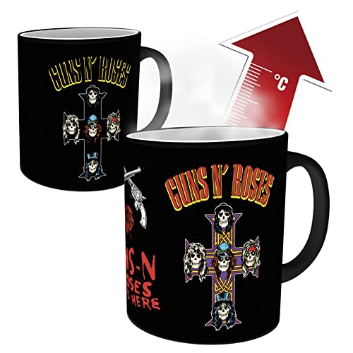 GB eye Guns N Roses Kaffeebecher, Motiv Kreuz, wärmewechselnde Tasse, Keramik, 15 x 10 x 9 cm von GB eye