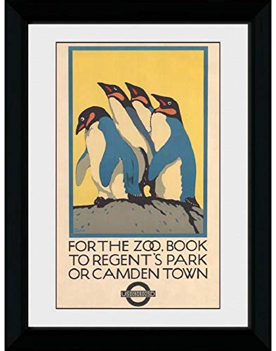 GB Eye Ltd Transport for London, Zoo Kunstdruck, gerahmt, 50 x 70 cm, Holz, verschiedene, 55 x 75 x 2,9 cm von GB eye