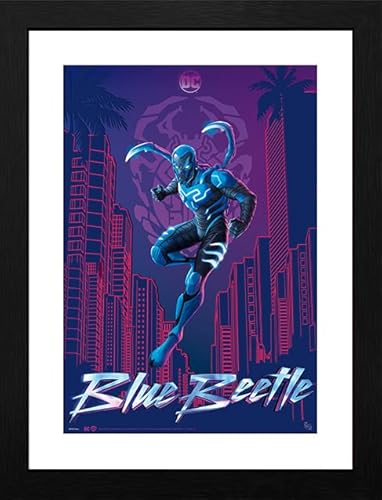 GB eye - DC Comics Gerahmter Kunstdruck Blue Beetle (30 x 40 cm) von GB eye