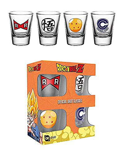 GB eye Dragon Ball Z Symbol Gläserset Shot Glasses 4tlg in Geschenkbox 5cl von GB eye