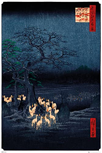 GB eye GN0893 Hiroshige Maxi-Poster Silvester Foxfire 61 x 91,5 cm von GB eye