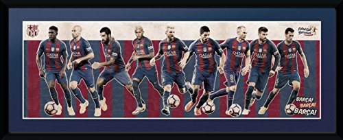 GB eye Gerahmter Kunstdruck Barcelona Players 16/17" 75 x 30 cm, Holz, verschieden, 75 x 30 cm von GB eye