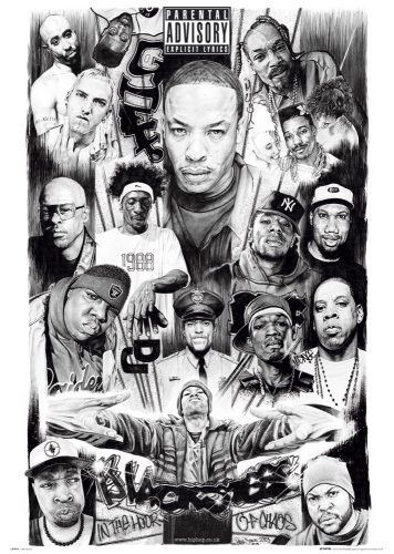 GB eye Ltd LP0884 Maxi-Poster Rap Gods 2, 61 x 91,5 cm, Schwarz von GB eye