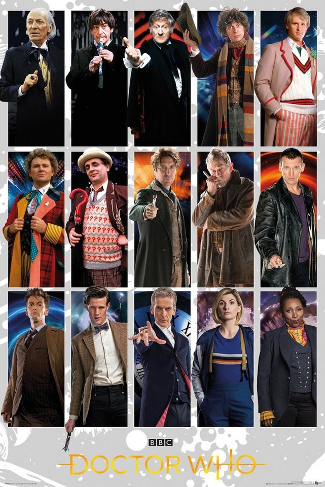 GB eye Poster Doctor Who Poster Collage Doctors Grid, David Bradley.. 61 x 91,5 cm von GB eye