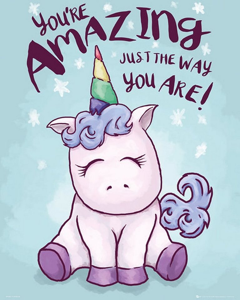 GB eye Poster Einhorn Poster You're amazing just the way you are 40 x 50 cm von GB eye