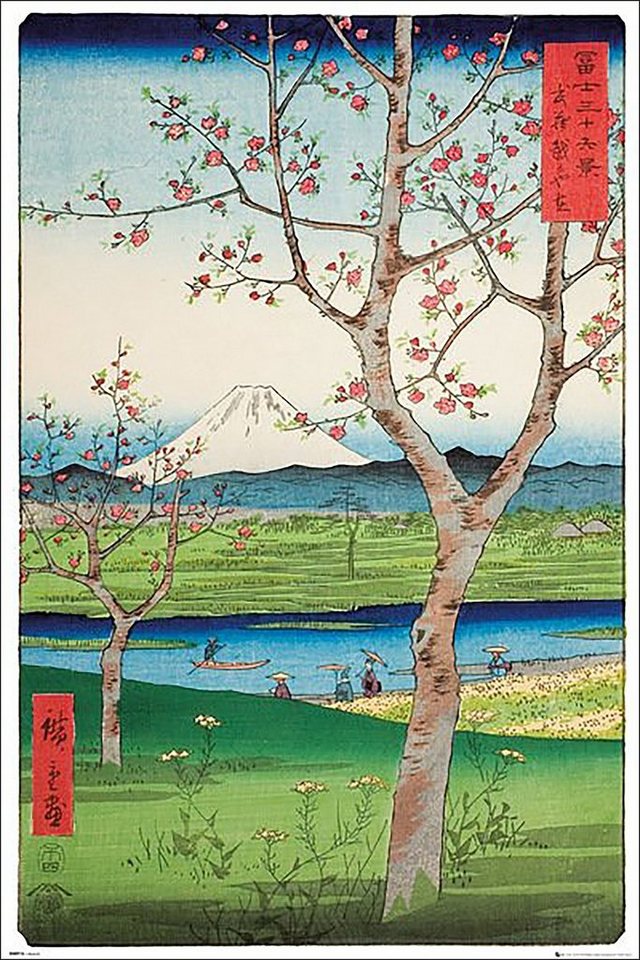 GB eye Poster Hiroshige Poster The Outskirts Of Koshigaya 61 x 91,5 cm von GB eye