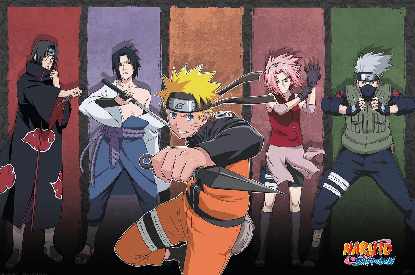 GB eye Poster Naruto Shippuden Poster Naruto & Allies 91,5 x 61 cm von GB eye