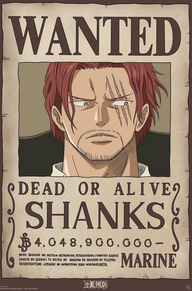 GB eye Poster One Piece Poster Wanted Shanks 61 x 91,5 cm GB eye Poster One Piece Poster Wanted Shanks 61 x 91,5 cm von GB eye