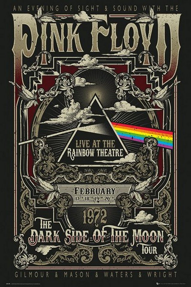 GB eye Poster Pink Floyd Poster Live at the Rainbow Theatre, London 61 x von GB eye