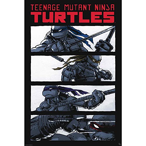 GB eye Teenage Mutant Ninja Turtles Comic 61 x 91,5 cm / 24,2 x 35,8 Zoll Maxi-Poster – Gerollt geliefert – Kunstposter – Wandposter – Poster & Drucke | TMNT Merchandising von GB eye