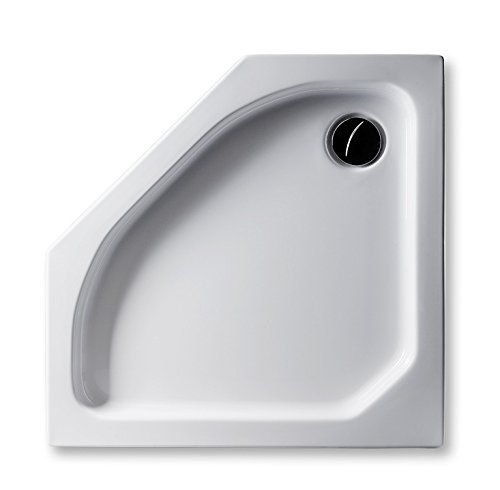 Acryl Duschwanne 90 x 90 cm flach 6,5 cm Fünfeck weiß Dusche/Duschtasse/Brausewanne von GB