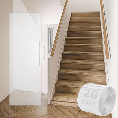 GBACHOOSE 20 Stück Treppenstufen Matten Transparent, 10x81cm Antirutsch Treppenstufen Selbstklebend Stufenmatten Transparent, Anti Rutsch Streifen Treppe, Antirutschmatte Treppe für Boden Rutschschutz von GBACHOOSE