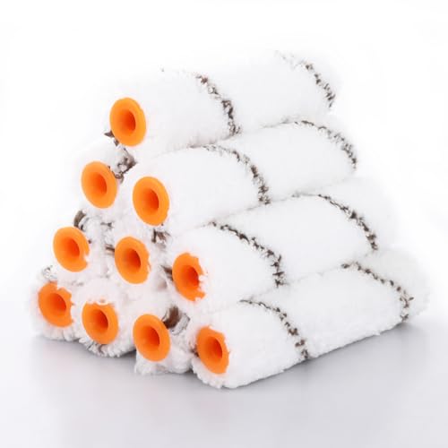 GBACHOOSE 40 Stück Rollerhülsen, 100 mm Farbrollerhülsen, Mini-Rollerhülsen, Mikrofaser-Farbrollerabdeckung zum Streichen von Wänden, Möbeln, Decken, Türen GBACHOOSE 40 Stück Rollerhülsen, 100 mm Farbrollerhülsen, Mini-Rollerhülsen, Mikrofaser-Farbrollerabdeckung zum Streichen von Wänden, Möbeln, Decken, Türen von GBACHOOSE