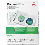 GBC Document Laminierfolien DIN A3 Glänzend 75 Mikron (2 x 75) Transparent 100 Stück von GBC