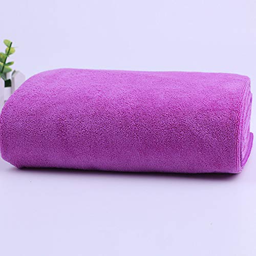 180X200 cm Mikrofaser-Badetuch Super Absorbierendes, Weiches, Schnell Trocknendes Und Übergroßes Badetuch Für Mehrzweckreisen, Sport, Spa-Behandlungen, Medium Purple, 150X200 cm von GBCJ