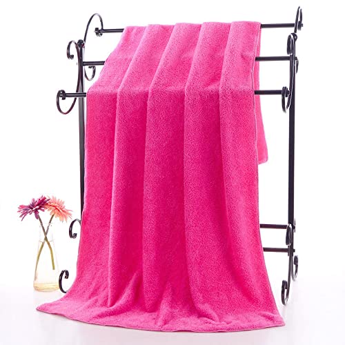 GBCJ 6-Farbiges Mikrofaser-Badetuch Korallen-Fleece-Handtuch 70 * 140Cm Dickes Schnelltrocknendes Handtuch Handtuch Absorbierendes Erwachsenes Wasserfaser-Weiches Handtuch, 02,70X140Cm 280G von GBCJ