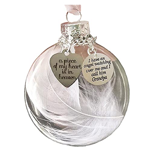 Bunt gemalt Weihnachtskugel Gedenkherz ist – Herz A in Weihnachtsstückform aus 1 Stück Ornamenten Heave Ornament Home Decor Papa Wir Lieben Dich für Weihnachten Hochzeitsfest Dekoration (A, One Size) von GBEN