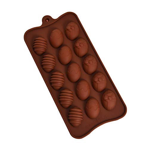 Ostern Kaninchen Silikonform DIY Hase Silikonform Backform Ostern Kaninchen Küken Korbform Kuchenbackform Ostern Form für DIY Schokolade, SüßigkEiten (brown, One Size) von GBEN