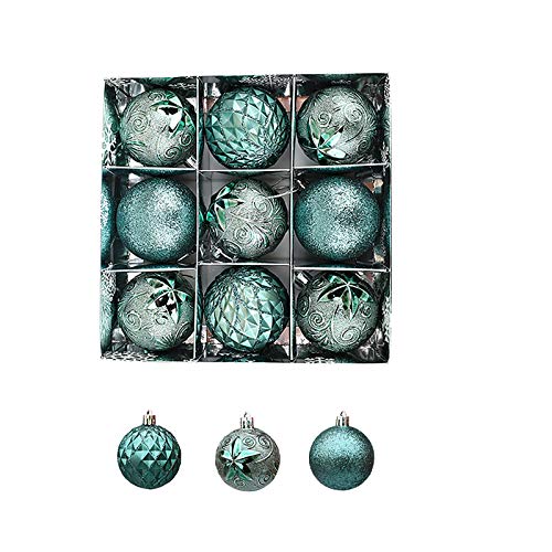 Tannenbaumschmuck Weihnachtskugeln Rot Weihnachtsdeko Christbaumkugel Home Ball Tree Ornament 60mm Hanging Party Xmas Home Decor Hängesessel Weihnachts Kugeln klein für (Olive Green, One Size) von GBEN