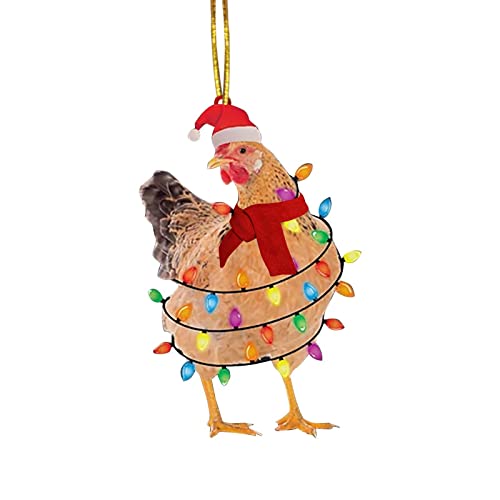 Weihnachtsanhänger Dekohänger Ornamente Weihnachten Holzdekoration Outdoor Huhn Schal Feiertagsdekorationen Weihnachten Weihnachtsdekoration & Aufhänger Windspiel Metall Mit für (C, One Size) von GBEN