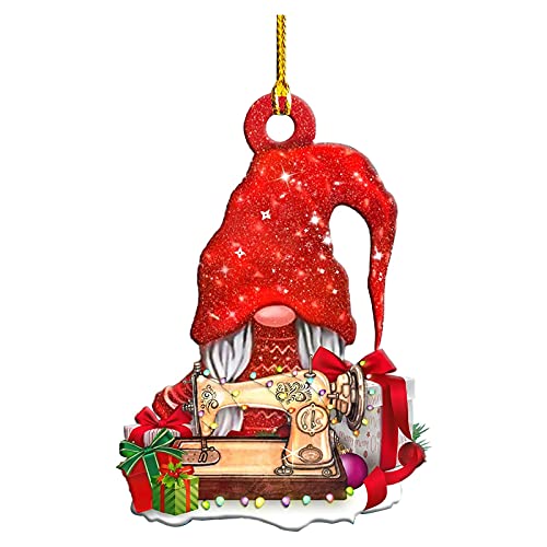 Weihnachtsbaumanhänger Holzanhänger Deko Christbaumschmuck Holz Weihnachtsbaumanhänger Geschenkanhänger Weihnachten Holz Weihnachtsdeko Geschenke Kleine Weihnachtsanhänger (Red, One Size) von GBEN