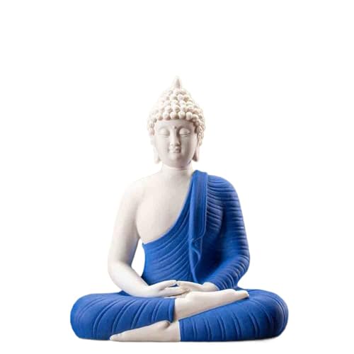 GBEVAUEIO Innenbereich Blaue Keramik Buddha Statue Ornament Meditation Wohnzimmer Foyer Büro Feng Shui Ornament Meditationsdekoration GBEVAUEIO Innenbereich Blaue Keramik Buddha Statue Ornament Meditation Wohnzimmer Foyer Büro Feng Shui Ornament Meditationsdekoration von GBEVAUEIO
