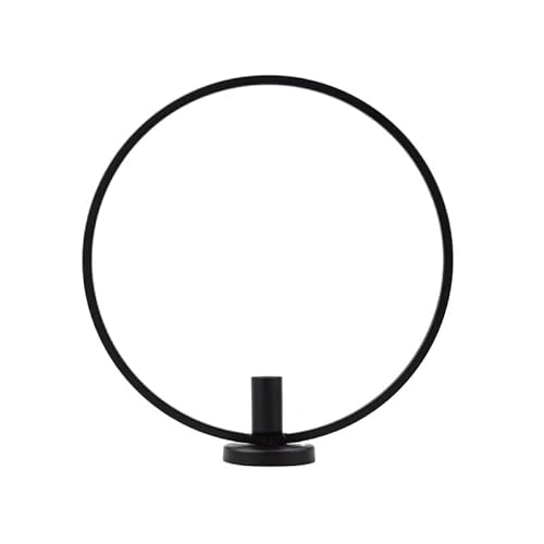 Kandelaber Kreis Kerzenhalter Nordic Runde Design Einfache Stil Teelicht Restaurant Home Tisch Candlelight-Dinner Dekoration Deko(Klein) von GBEVAUEIO