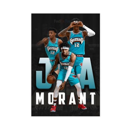 GBFRE Ja Morant Sport-Basketball-Poster, 50 Stück, Leinwand-Poster, Schlafzimmer-Dekor, Sportlandschaft, Büro, Raumdekoration, Geschenk, ungerahmt, 40 x 60 cm GBFRE Ja Morant Sport-Basketball-Poster, 50 Stück, Leinwand-Poster, Schlafzimmer-Dekor, Sportlandschaft, Büro, Raumdekoration, Geschenk, ungerahmt, 40 x 60 cm von GBFRE