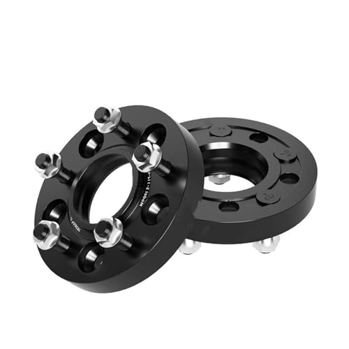 Spurverbreiterung Adapter 2 Stück Oder 4 Stücke Für Golf 7 Mk7 Auto Hub Centric Schwarz Geschmiedet Rad Spacer Flansch Platte 15 20 25 30mm 5x 112 CB 57.1 M14 * 1.5(2pcs 25mm) von GBGWRMRYX