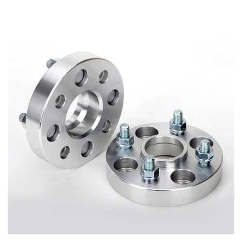 Spurverbreiterung Adapter 2 Stück Universal Auto Rad Spacer Adapter PCD 4x 114.3 15 20 25 30 35mm Hubcentric 60.1mm Mutter 12 * 1.5 Felgen Spacer(2PCS 25mm Silver) von GBGWRMRYX