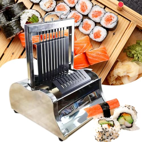 GBHJJ Kommerzielle Sushi-Rollen-Schneidemaschine, Sushi-Herstellungsset, Sushi-Schneidemaschine für Zuhause, Sushi-Maker-Set 8/10/12 STK, für Sushi-Hersteller FüR AnfäNger/Profis,12segments von GBHJJ