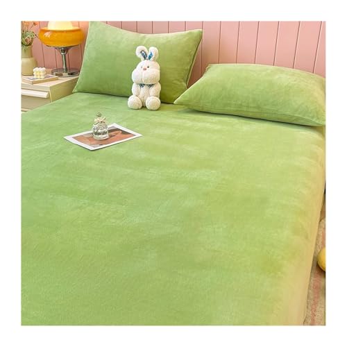 GBHMJU Samt Spannbettlaken 120x200cm bis 200x220cm Winter Spannbettuch Warm Flauschige Bettlaken Laken in vielen Farben und Größen(Filtered,200x220cm+48x74cm x2) von GBHMJU