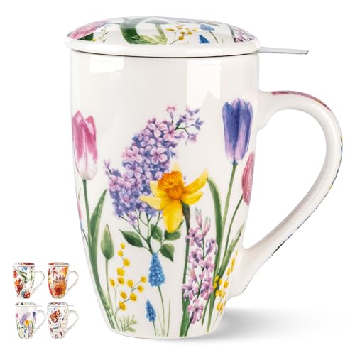 GBHOME Teetasse mit Deckel und Sieb,530ml Tasse mit Deckel zum Ziehen von losem Tee, Keramik-Tee-Ei für Teeliebhaber, Teegeschenke GBHOME Teetasse mit Deckel und Sieb,530ml Tasse mit Deckel zum Ziehen von losem Tee, Keramik-Tee-Ei für Teeliebhaber, Teegeschenke von GBHOME