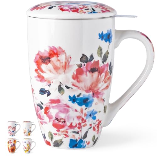 GBHOME Teetasse mit Deckel und Sieb,530ml Tasse mit Deckel zum Ziehen von losem Tee, Keramik-Tee-Ei für Teeliebhaber, Teegeschenke GBHOME Teetasse mit Deckel und Sieb,530ml Tasse mit Deckel zum Ziehen von losem Tee, Keramik-Tee-Ei für Teeliebhaber, Teegeschenke von GBHOME