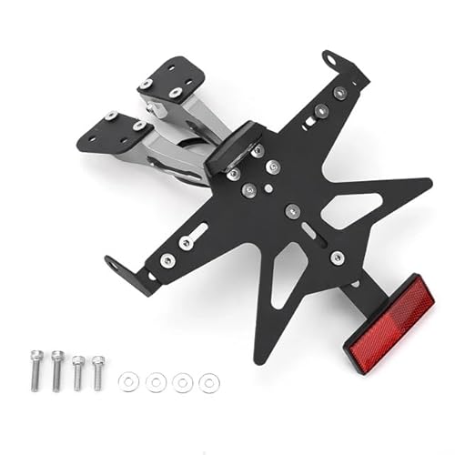 GBHPMTVC Für Y&AMAHA Für T-max 560 2019-2021 Für T-max 530 DX/SX 2017-2021 Motorrad-Kennzeichenhalter, Heckrahmen, Kotflügel-Entfernungshalterung Kennzeichenhalter(Titanium) von GBHPMTVC