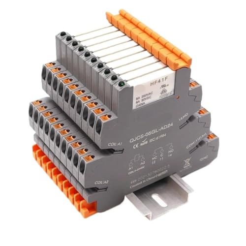 10PCS 41F-1Z-C4-1 HF41F 24-ZS 24VDC AC SPDT 1CO 6A Push in terminal Ultra slim Relay QJCS-05GL-AD24 Screw terminal(Coil 24VDC AC,Push in terminal) von GBIDKKYZIE